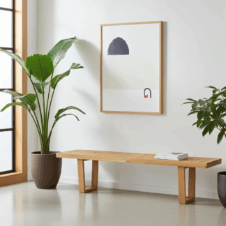 Ławka z jasnego dębu 152