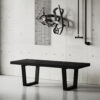 black bench 122cm long