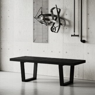black bench 122cm long