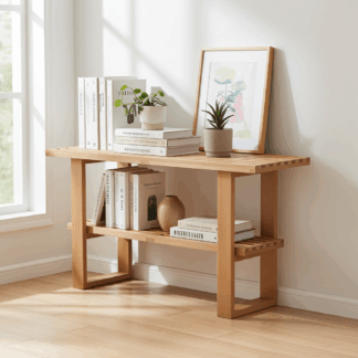 bench slatted top Japandi 7